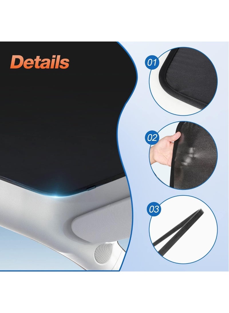 ل نموذج Y الظلال الشمسي سقف نافذة عزل الأشعة فوق البنفسجية حماية الشمس الظلال ل تسلا نموذج Y الحجب الحراري الظلال معدل الظلال 99٪ (البيج مطلي الفضة) - Image 5